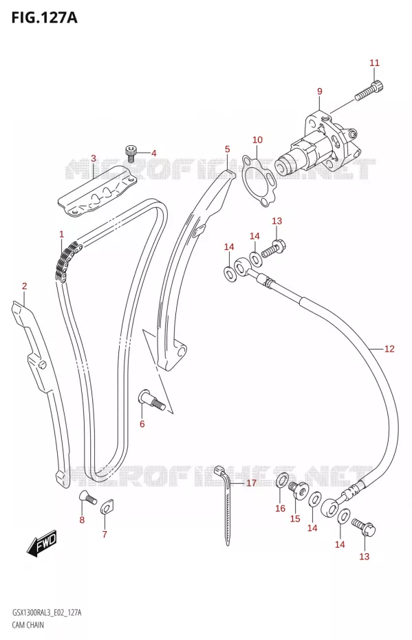 DISTRIBUTION Suzuki MOTO 1300 HAYABUSA 2013  GSX1300RA L3 (E02)