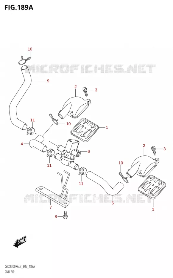 SYSTEME RECYCLAGE GAZ ECHAPPEMENT Suzuki MOTO 1300 HAYABUSA 2013  GSX1300RA L3 (E02)