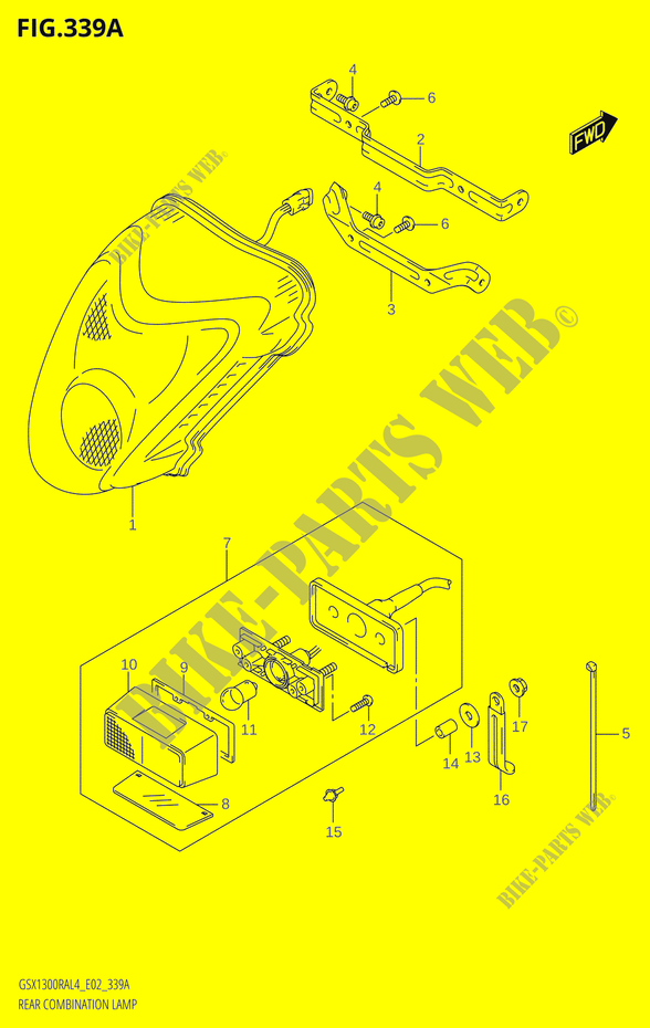 FEU ARRIERETION LAMP (GSX1300RA:L4:E02) pour Suzuki HAYABUSA 1300 2014