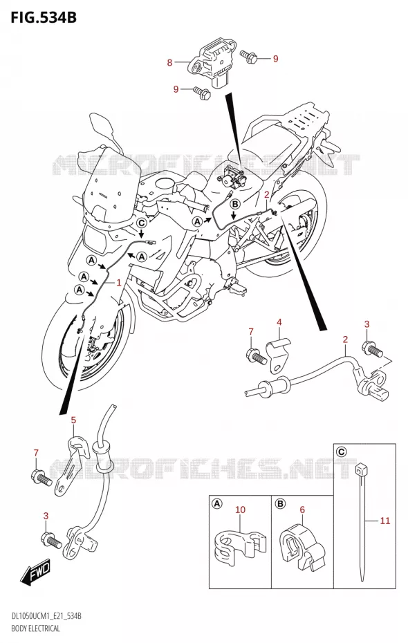 COMPOSANTS ELECTRIQUESUC,DL1050WC) Suzuki MOTO 1050 V-STROM 2021  DL1050UC  M1