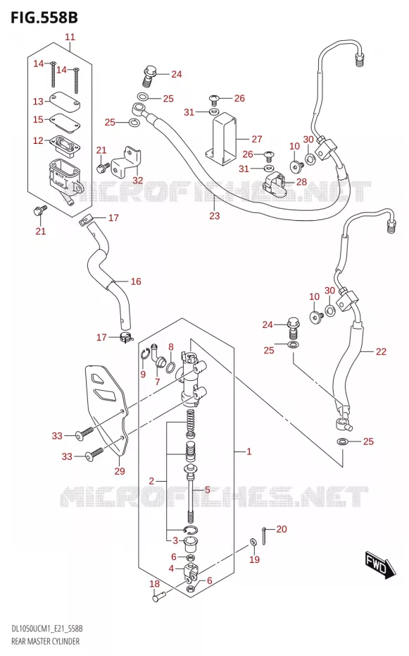 MAITRE CYLINDRE DE FREIN ARRIERE1050WQ) Suzuki MOTO 1050 V-STROM 2021  DL1050UC  M1