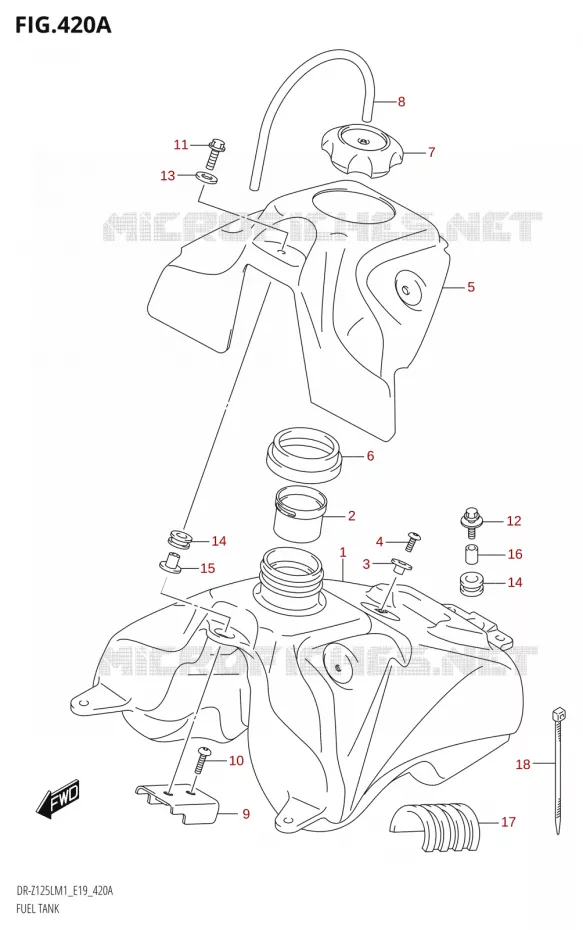 RESERVOIR D'ESSENCE Suzuki MOTO 125 DR-Z 2021  DR-Z125L M1