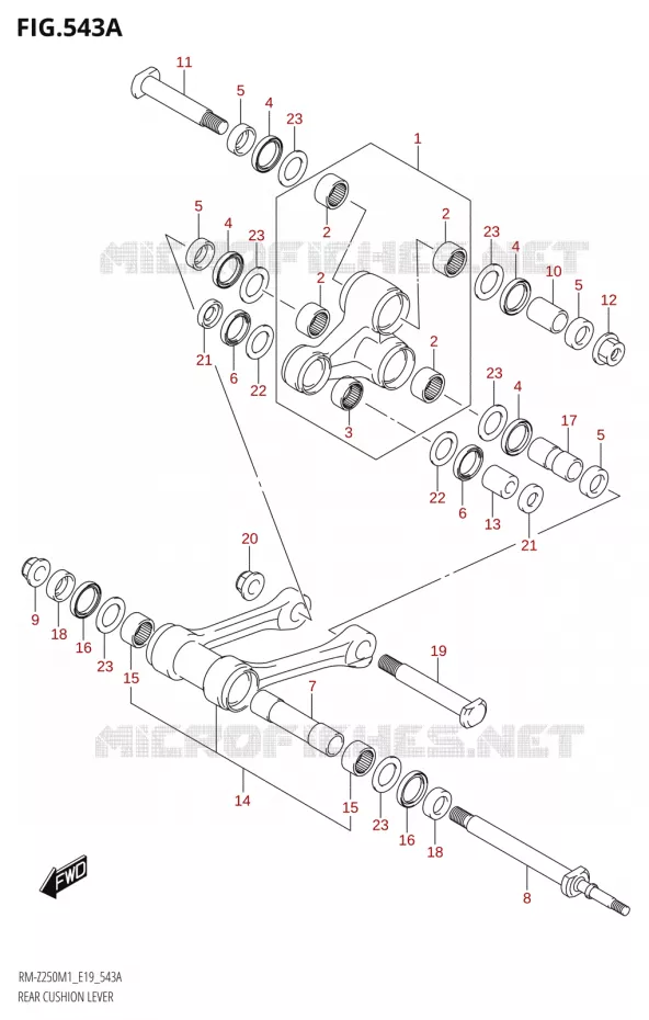 BIELLETTE D'AMORTISSEUR Suzuki MOTO 250 RM-Z 2021  RM-Z250 M1 (E19)