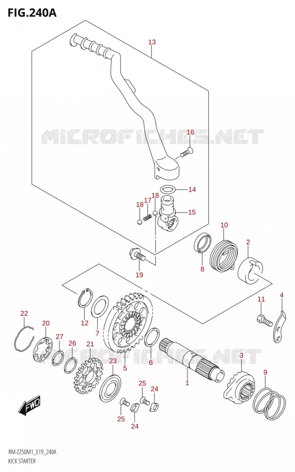 KICK Suzuki MOTO 250 RM-Z 2021  RM-Z250 M1 (E19)