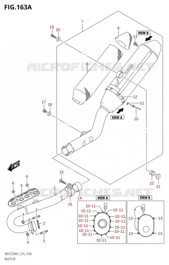 SILENCIEUX Suzuki MOTO 250 RM-Z 2021  RM-Z250 M1 (E19)