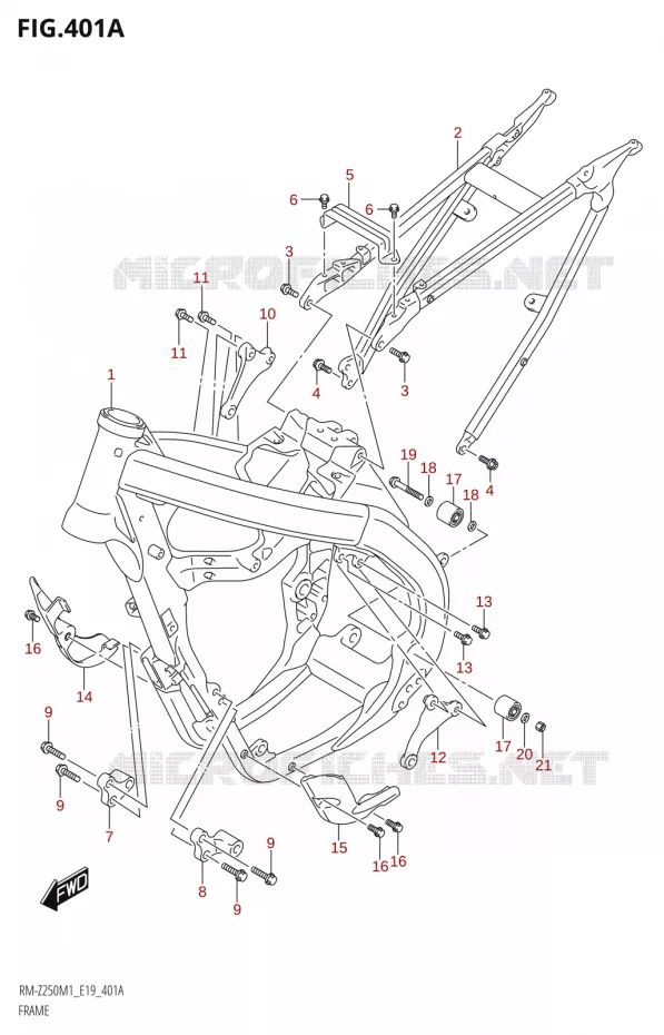 CADRE Suzuki MOTO 450 RM-Z 2021  RM-Z450 M1 (E19)