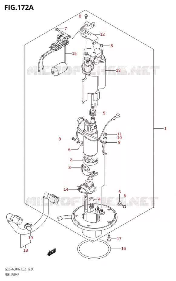 POMPE A ESSENCE Suzuki MOTO 600 GSX-R 2006  GSX-R600 K6 (E02,E19)