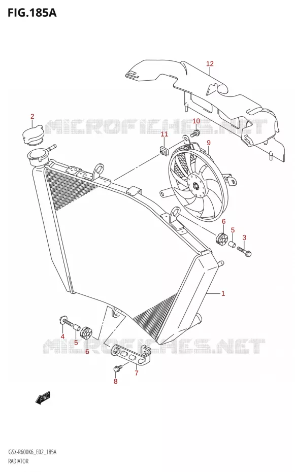 RADIATEUR Suzuki MOTO 600 GSX-R 2006  GSX-R600 K6 (E02,E19)