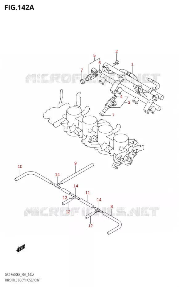 SYSTÈME D'INJECTION Suzuki MOTO 600 GSX-R 2006  GSX-R600 K6 (E02,E19)