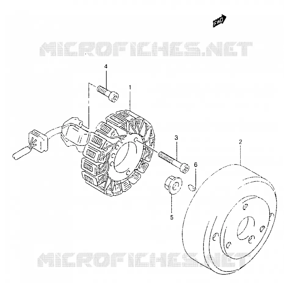 ALLUMAGE ROTOR - STATOR Suzuki MOTO 125 MARAUDER 1998  GZ125UW(W/X/Y)