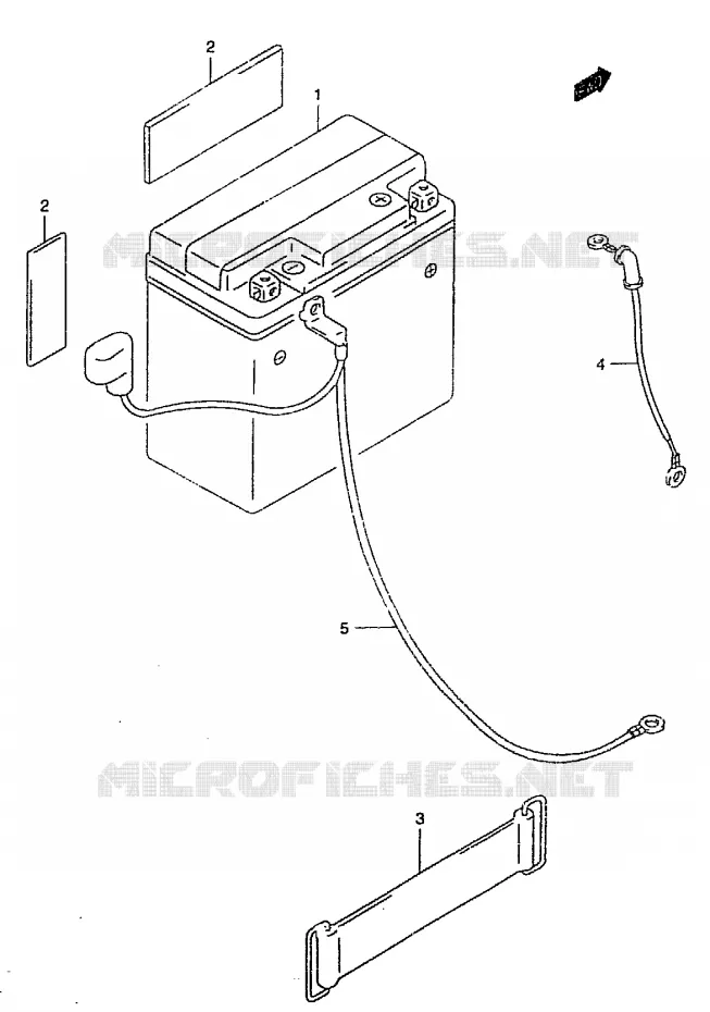 BATTERIE Suzuki MOTO 125 MARAUDER 2000  GZ125Y(W/X/Y)