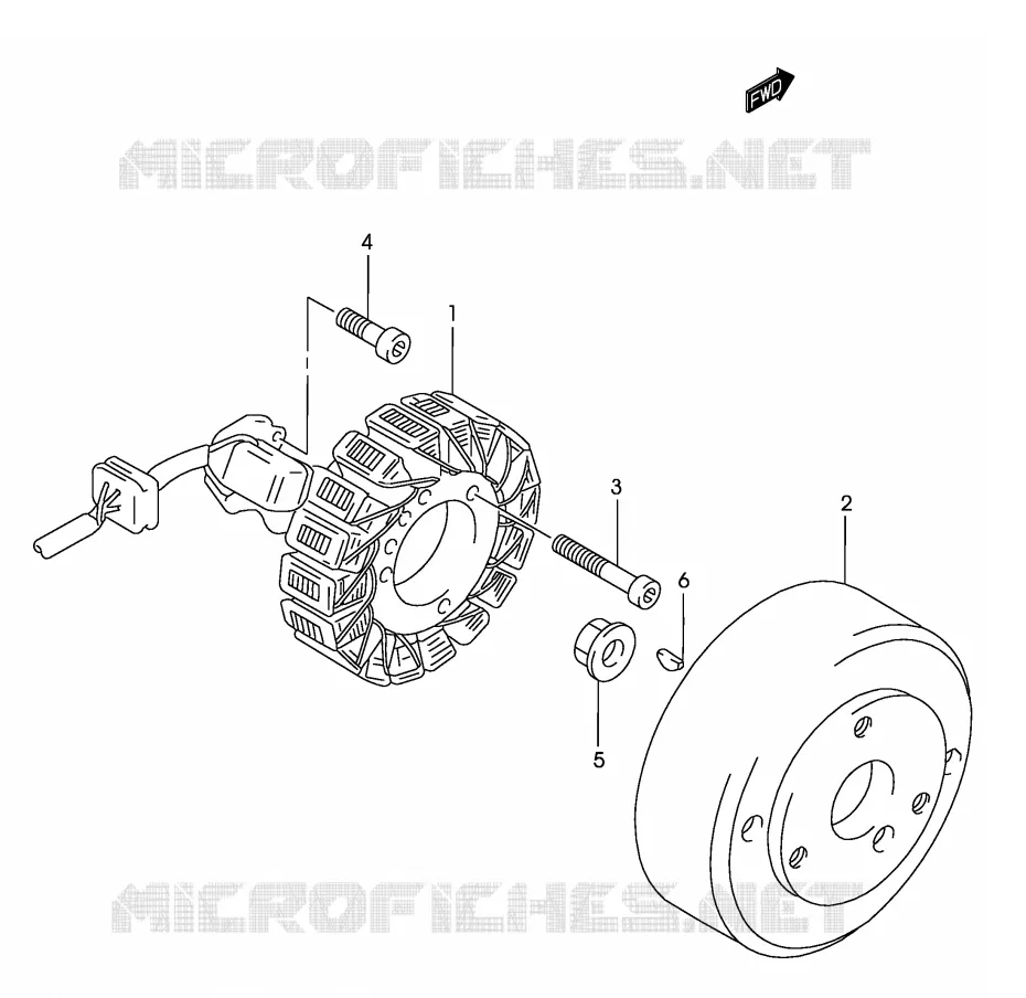 ALLUMAGE ROTOR - STATOR Suzuki MOTO 125 MARAUDER 2002  GZ125K2(P19)