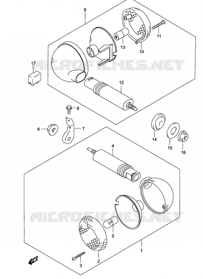 CLIGNOTANTS Suzuki MOTO 125 MARAUDER 2002  GZ125K2(P4)