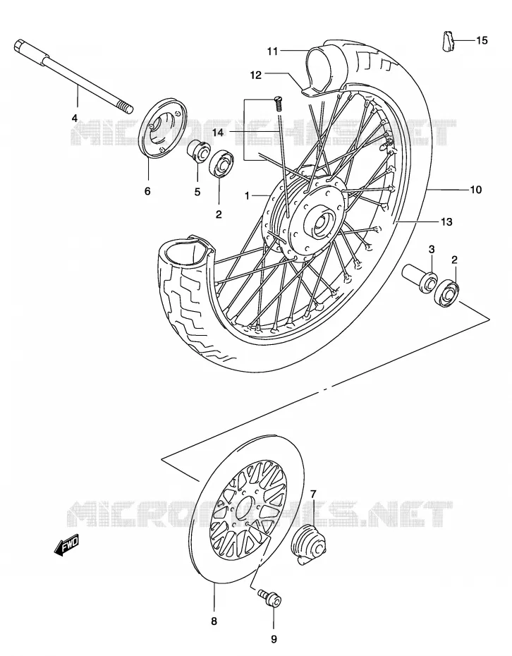 ROUE AVANT Suzuki MOTO 125 MARAUDER 2002  GZ125K2(P19)