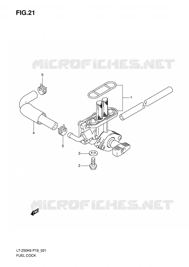 ROBINET D'ESSENCE Suzuki QUAD 50 QUADSPORT 2006  LT-Z50K6(P19)