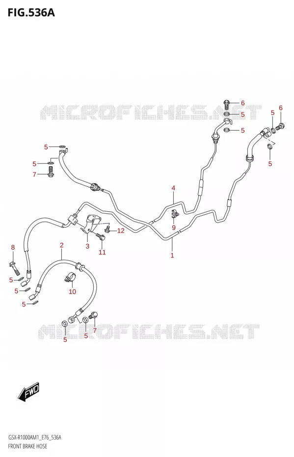 DURITE DE FREIN AVANTR1000A,GSX-R1000ZA) Suzuki MOTO 1000 GSX-R 2021  GSX-R1000RA M1 /​ GSX-R1000RZA M1 ( E76 ECE2 E17,22,39 )