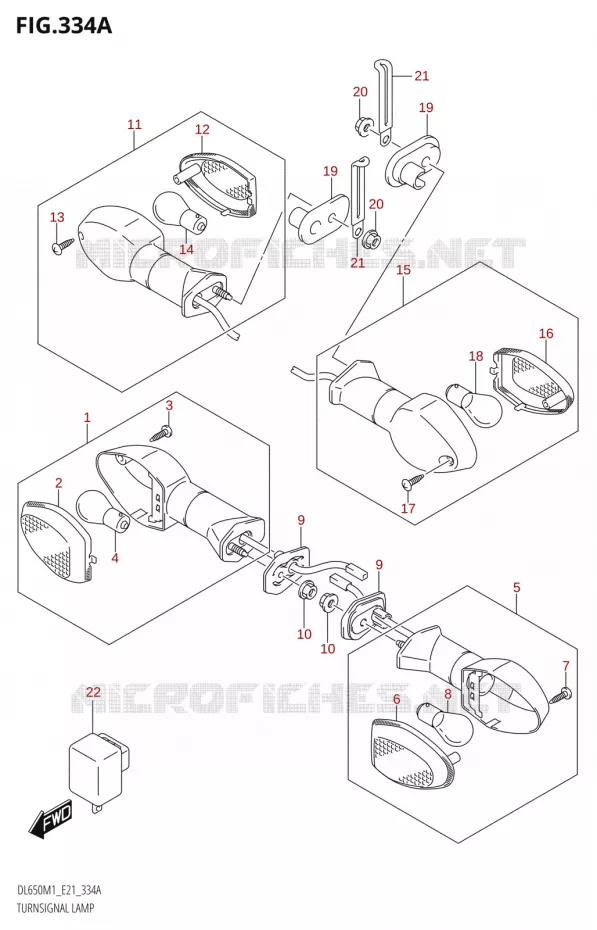 CLIGNOTANTS Suzuki MOTO 650 V-STROM 2021  DL650A M1