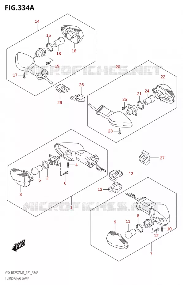 CLIGNOTANTS Suzuki MOTO 125 GSX-R 2021  GSX-R125XA M1 (P21)