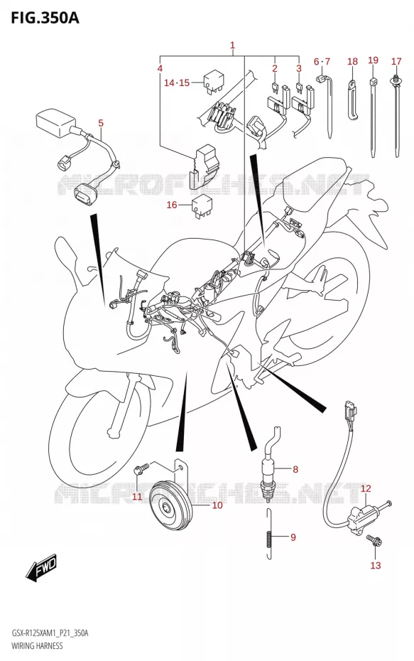 FAISCEAU ELECTRIQUE Suzuki MOTO 125 GSX-R 2021  GSX-R125XA M1 (P21)