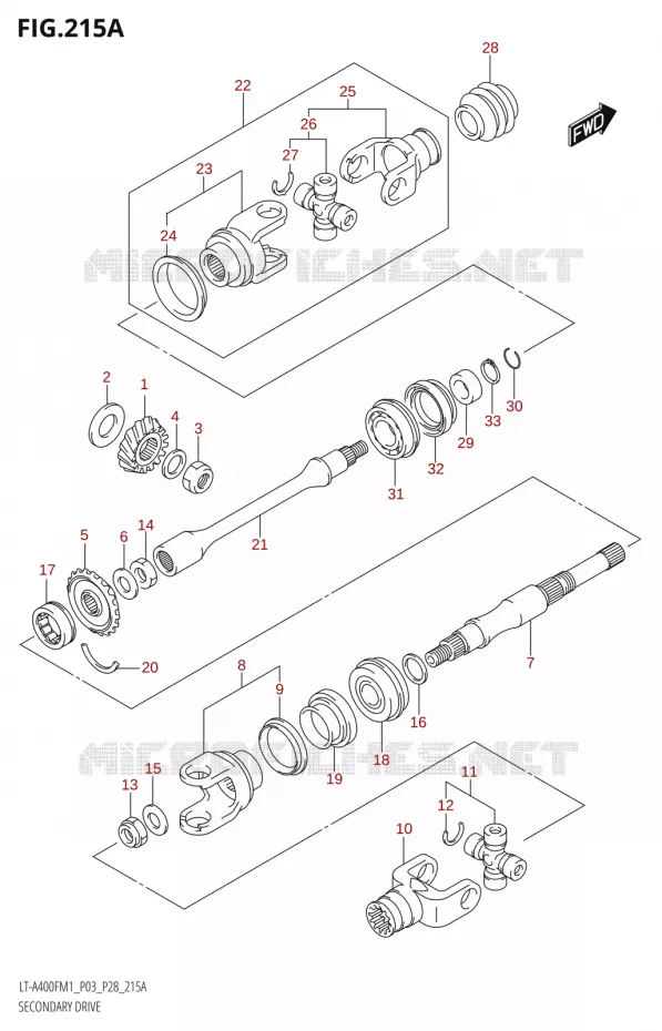 COUPLE CONIQUE Suzuki QUAD 400 KINGQUAD 2021  LT-A400F M1 (P03)