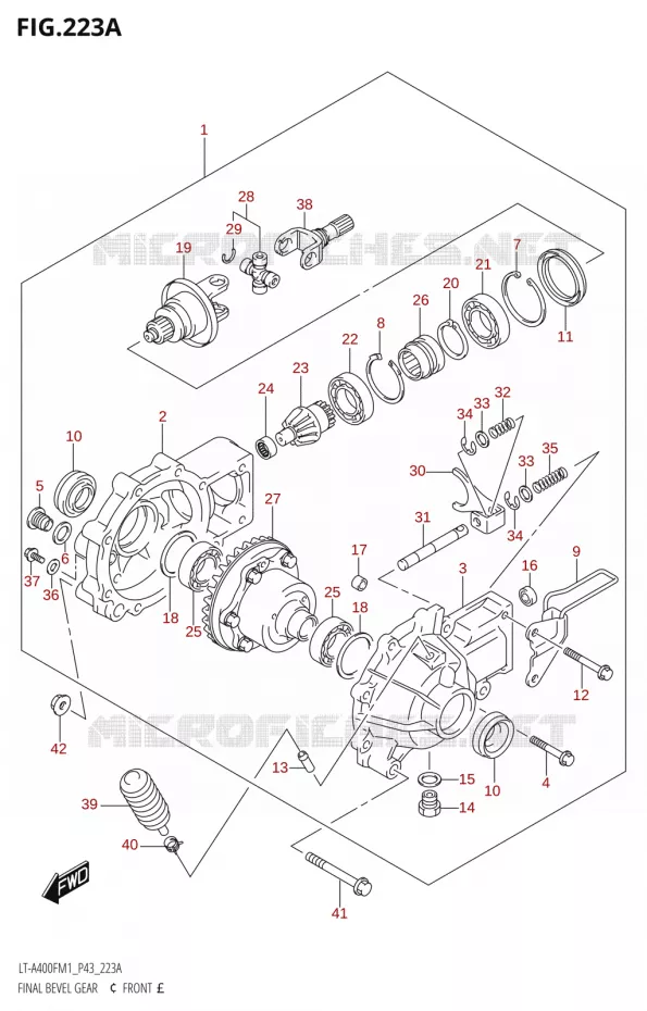 COUPLE CONIQUER (Devant) Suzuki QUAD 400 KINGQUAD 2021  LT-A400F M1 (P43)