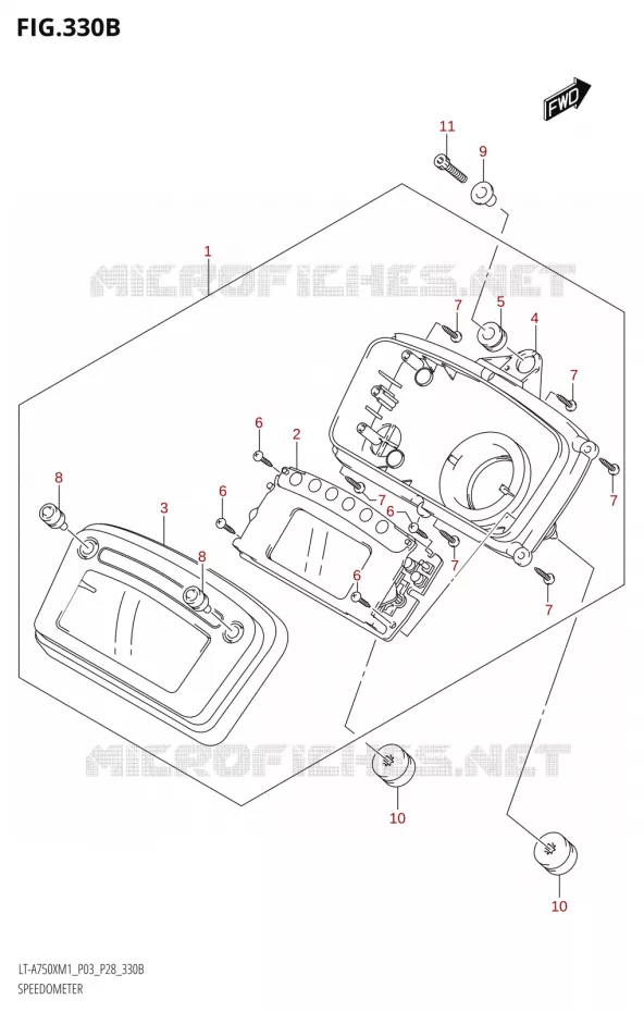 COMPTEURER (P03,P33) Suzuki QUAD 750 KINGQUAD 2021  LT-A750X M1 (P28)