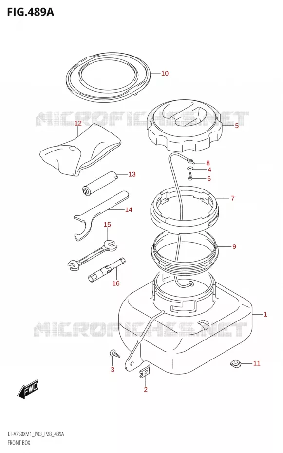 VIDE POCHE Suzuki QUAD 750 KINGQUAD 2021  LT-A750X M1 (P28)