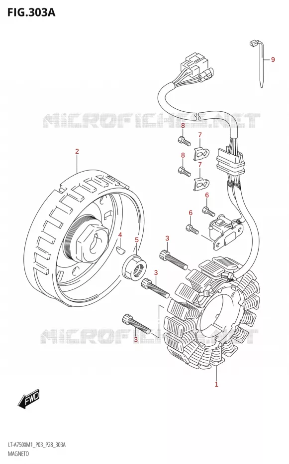ALLUMAGE ROTOR - STATOR Suzuki QUAD 750 KINGQUAD 2021  LT-A750X M1 (P33)