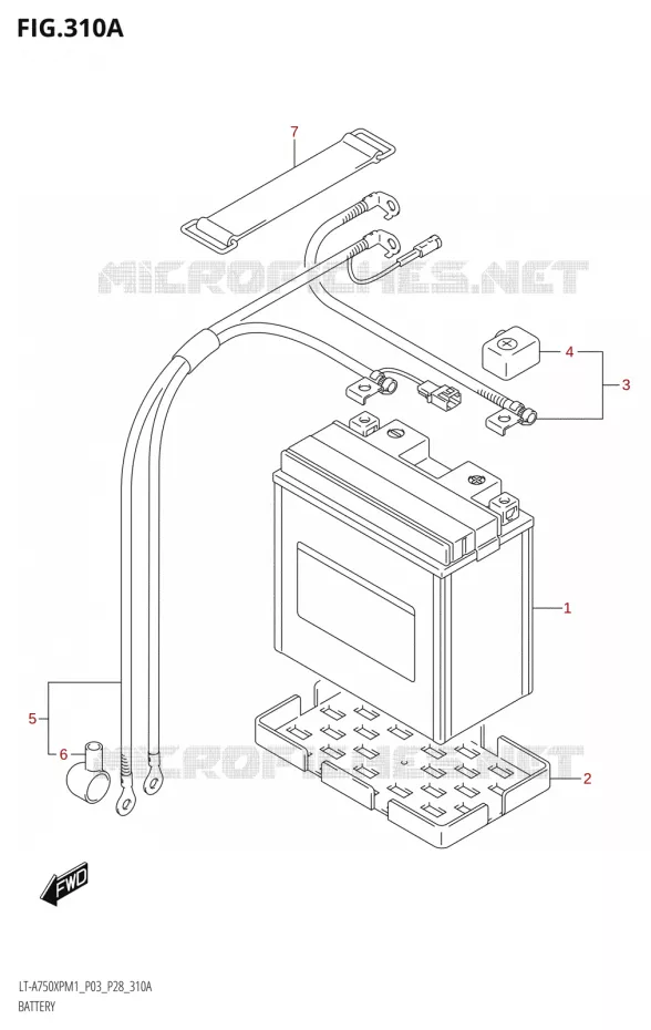 BATTERIE Suzuki QUAD 750 KINGQUAD 2021  LT-A750XP / XPZ M1 (P33)