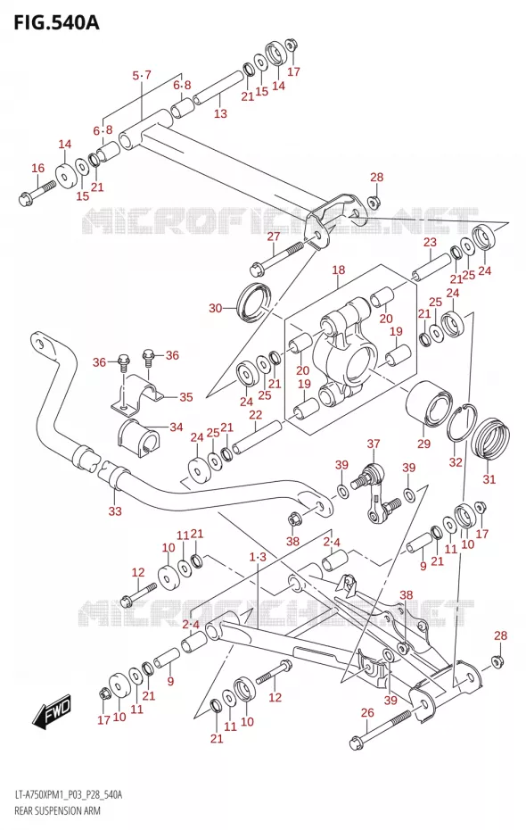 BRAS OSCILLANT Suzuki QUAD 750 KINGQUAD 2021  LT-A750XP / XPZ M1 (P33)