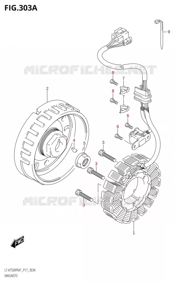 ALLUMAGE ROTOR - STATOR Suzuki QUAD 750 KINGQUAD 2021  LT-A750XP / XPZ M1 (P17)