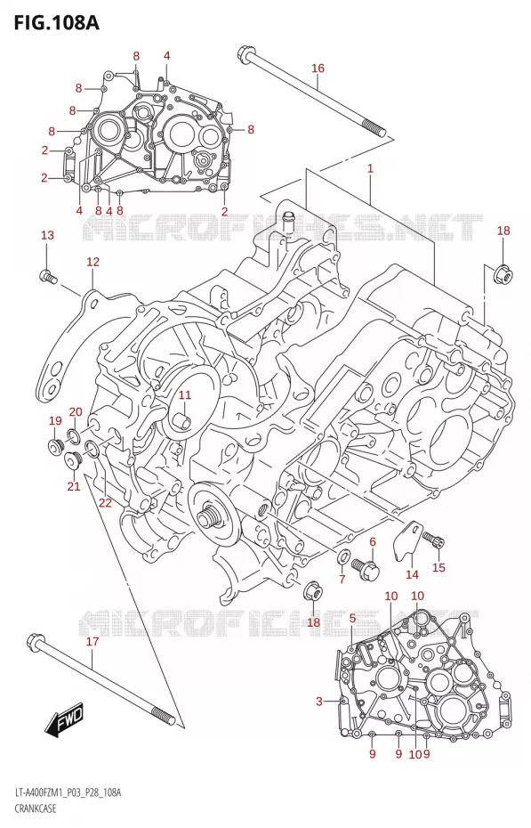CARTERS MOTEUR Suzuki QUAD 400 KINGQUAD 2021  LT-A400FZ M1 (P03)
