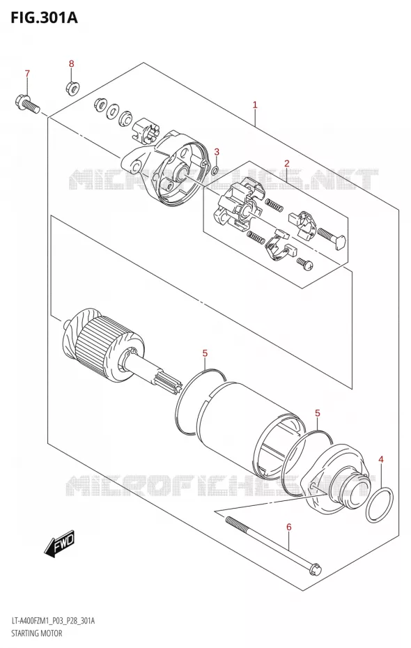 DEMARREUR Suzuki QUAD 400 KINGQUAD 2021  LT-A400FZ M1 (P03)