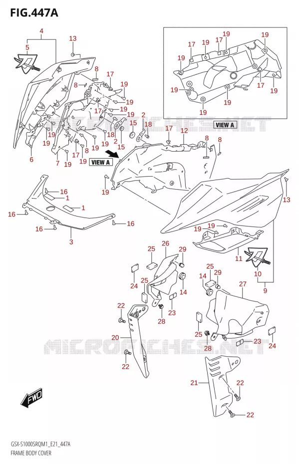 CARENAGES Suzuki MOTO 1000 KATANA 2021  GSX-S1000SRQ M1 (E21)
