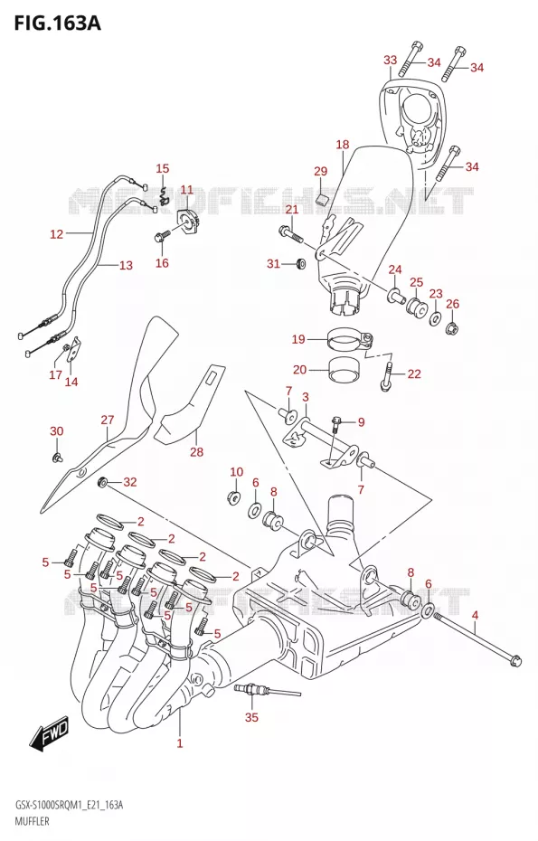 SILENCIEUX Suzuki MOTO 1000 KATANA 2021  GSX-S1000SRQ M1 (E21)