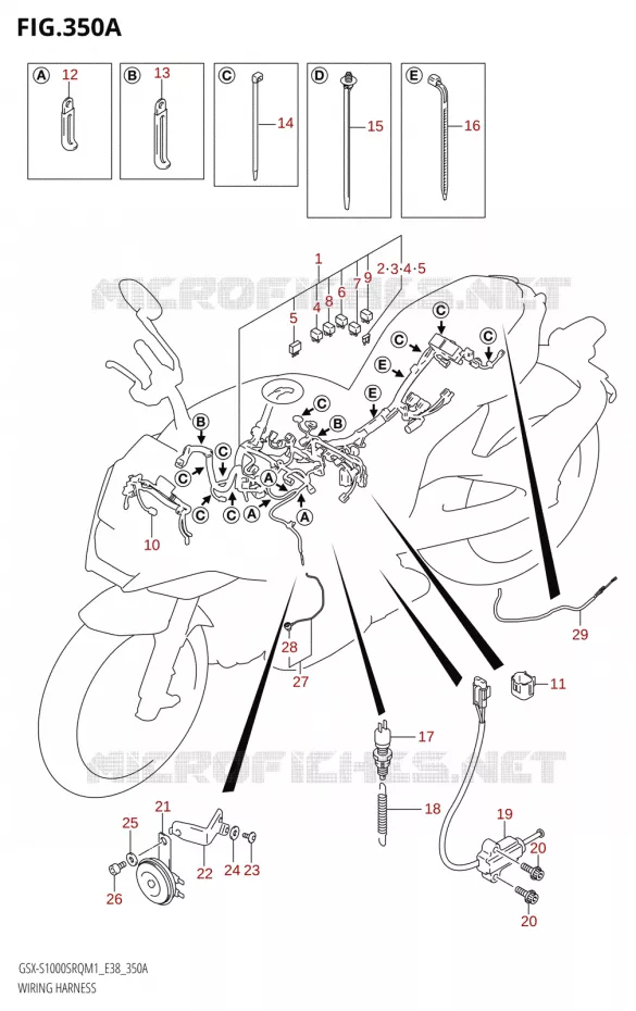FAISCEAU ELECTRIQUE Suzuki MOTO 1000 KATANA 2021  GSX-S1000SRQ M1 (E38)