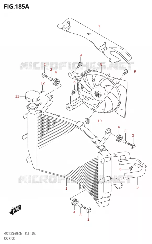 RADIATEUR Suzuki MOTO 1000 KATANA 2021  GSX-S1000SRQ M1 (E38)