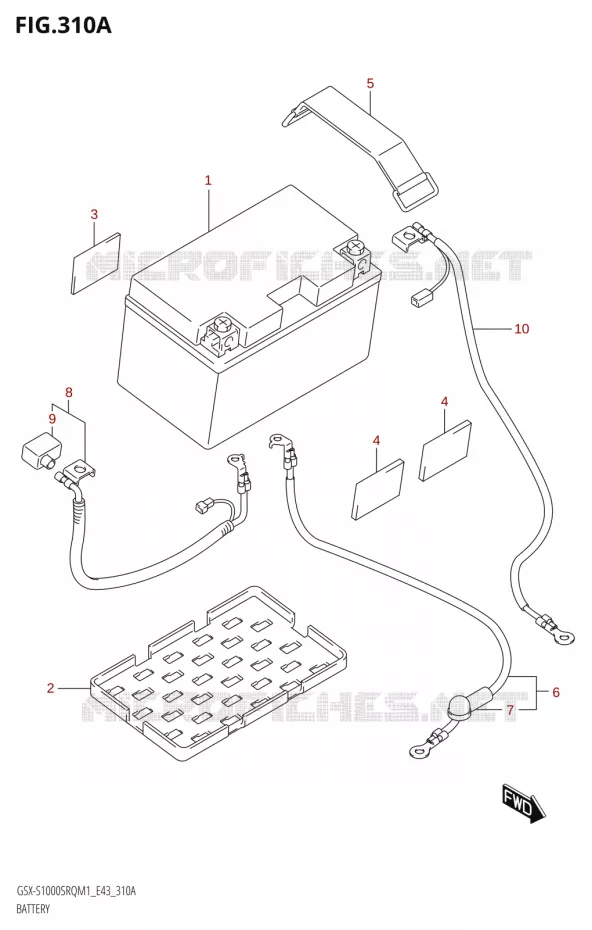 BATTERIE Suzuki MOTO 1000 KATANA 2021  GSX-S1000SRQ M1 (E43)