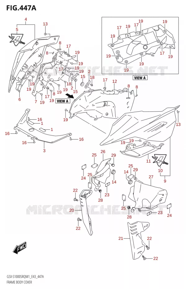 CARENAGES Suzuki MOTO 1000 KATANA 2021  GSX-S1000SRQ M1 (E43)