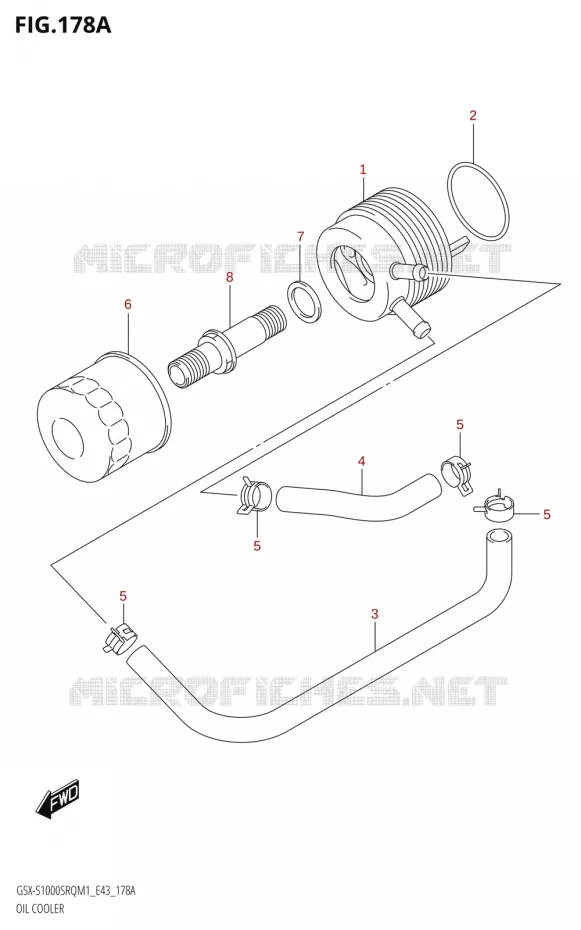 RADIATEUR D'HUILE Suzuki MOTO 1000 KATANA 2021  GSX-S1000SRQ M1 (E43)