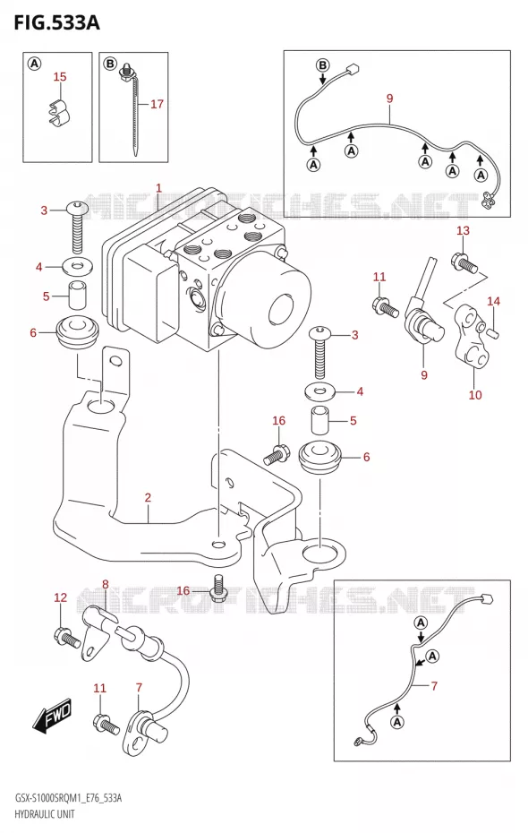 SYSTÈME ABS Suzuki MOTO 1000 KATANA 2021  GSX-S1000SRQ M1 (E76 ECE2 E17,22,39)