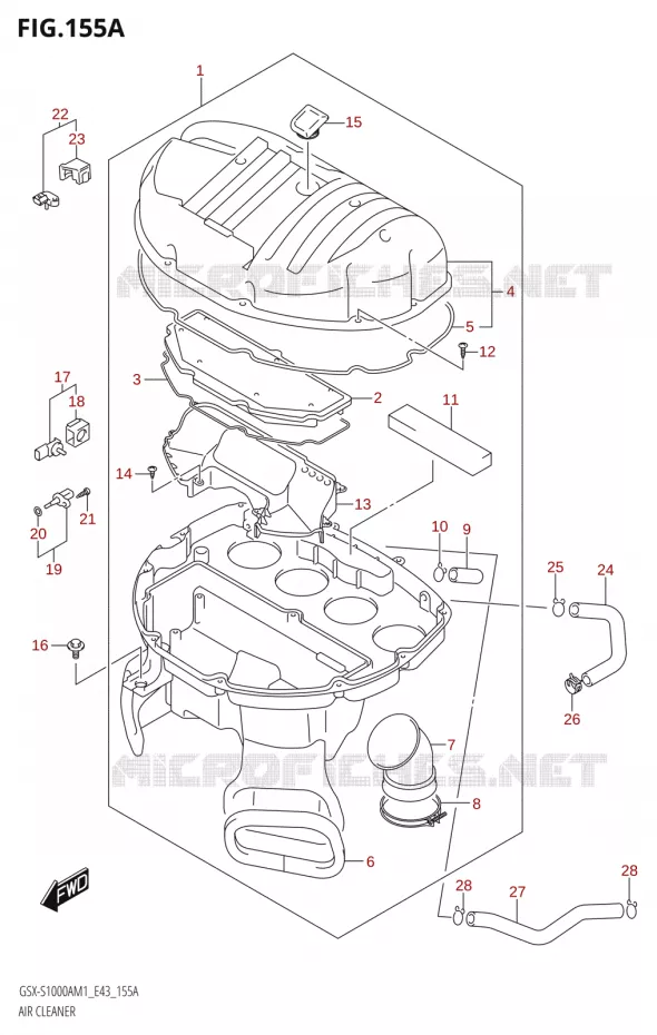 FILTRE A AIR Suzuki MOTO 1000 GSX-S 2021  GSX-S1000A M1 /​ GSX-S1000AZ M1 (E43)