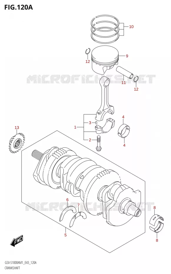 VILEBREQUIN Suzuki MOTO 1000 GSX-S 2021  GSX-S1000A M1 /​ GSX-S1000AZ M1 (E43)