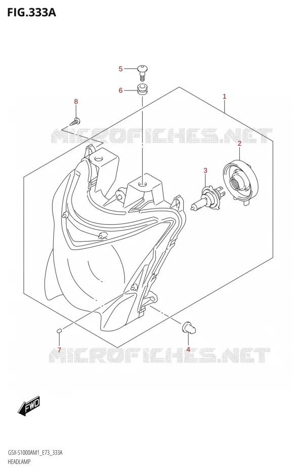 PHARE Suzuki MOTO 1000 GSX-S 2021  GSX-S1000A M1 /​ GSX-S1000AZ M1 (E73)
