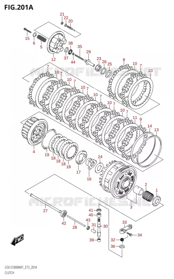 EMBRAYAGE Suzuki MOTO 1000 GSX-S 2021  GSX-S1000A M1 /​ GSX-S1000AZ M1 (E73)