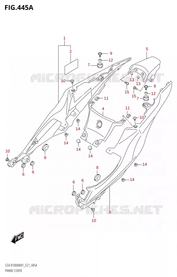 CARENAGES (GSX-R1000A) Suzuki MOTO 1000 GSX-R 2021  GSX-R1000RA M1 /​ GSX-R1000RZA M1 (E21)