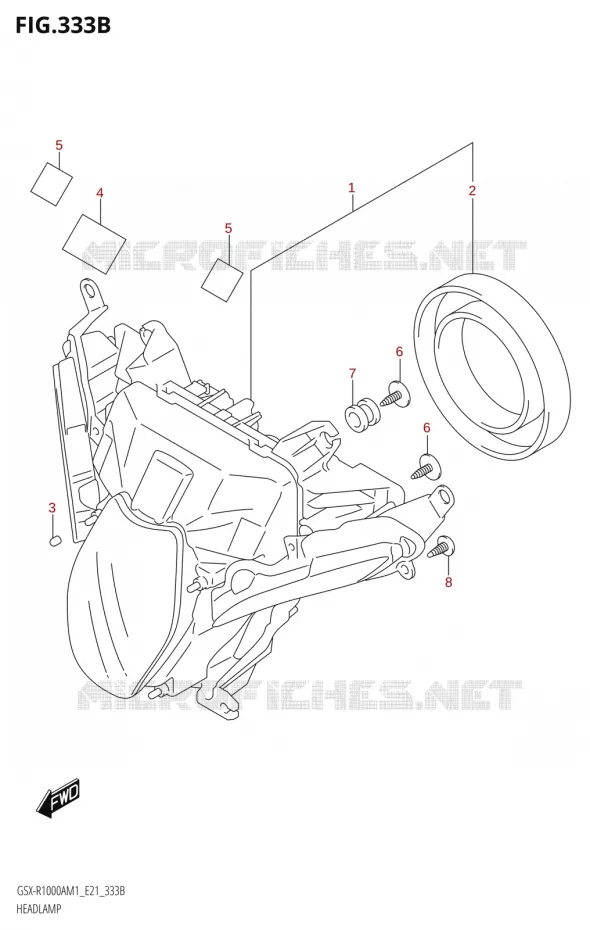 PHAREMP (GSX-R1000RA,GSX-R1000RZA) Suzuki MOTO 1000 GSX-R 2021  GSX-R1000A M1 /​ GSX-R1000ZA M1