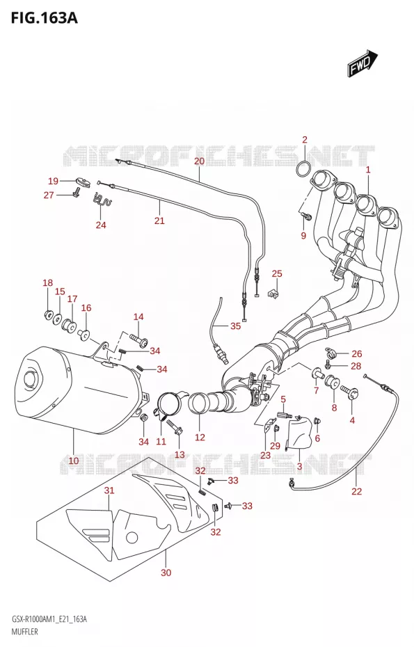 SILENCIEUX Suzuki MOTO 1000 GSX-R 2021  GSX-R1000RA M1 /​ GSX-R1000RZA M1 (E21)