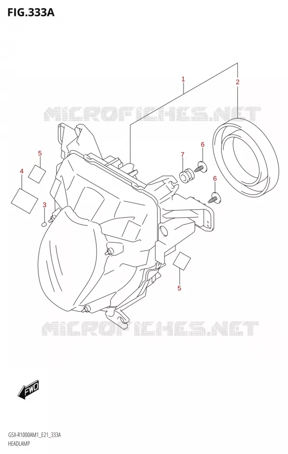 PHAREMP (GSX-R1000A,GSX-R1000ZA) Suzuki MOTO 1000 GSX-R 2021  GSX-R1000RA M1 /​ GSX-R1000RZA M1 (E21)