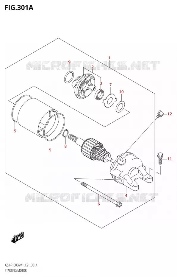 DEMARREUR Suzuki MOTO 1000 GSX-R 2021  GSX-R1000RA M1 /​ GSX-R1000RZA M1 (E21)